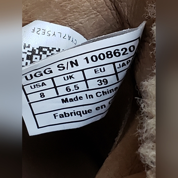 NWOB! UGG "ANALISE" Women's Suede Sheepskin High Heel Ankle Boots (8) Chestnut - Picture 10 of 10